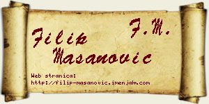 Filip Mašanović vizit kartica